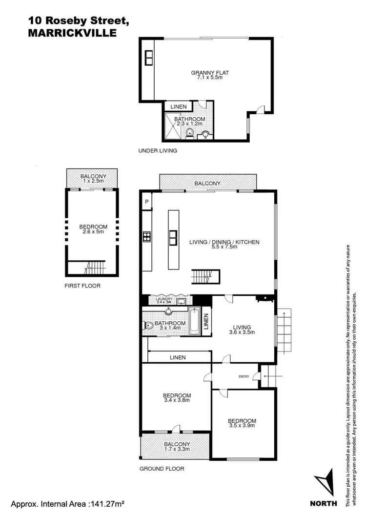 Floorplan of Homely house listing, 10 Roseby Street, Marrickville NSW 2204