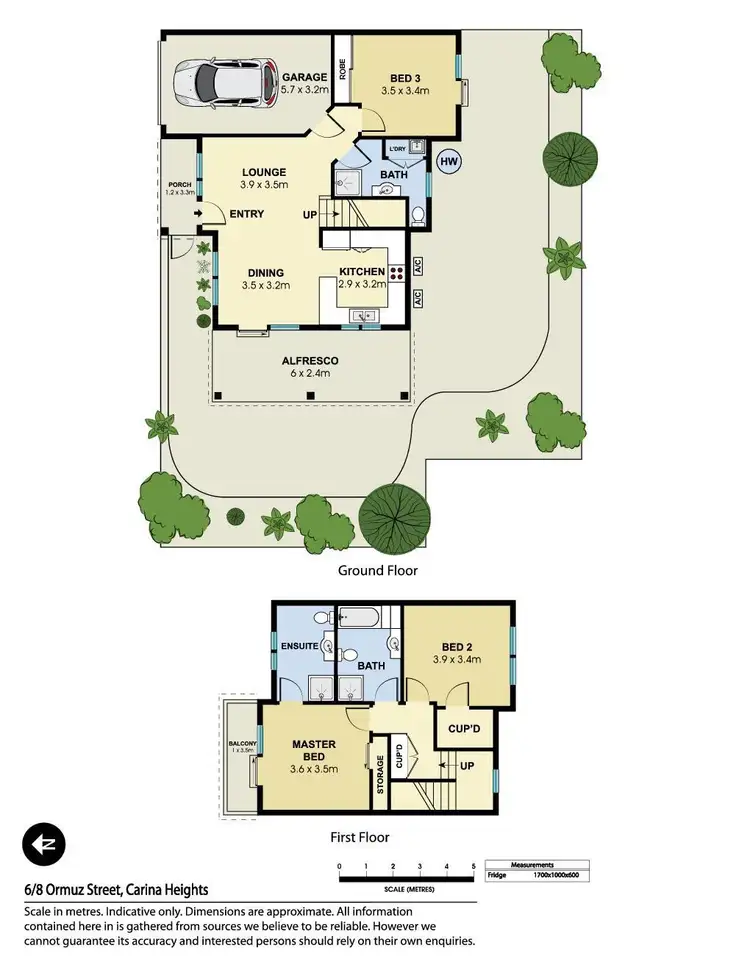 Floorplan of Homely townhouse listing, 6/8 Ormuz Street, Carina Heights QLD 4152