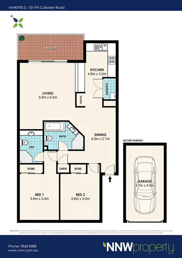 Floorplan of Homely unit listing, 101/94-116 Culloden Road, Marsfield NSW 2122