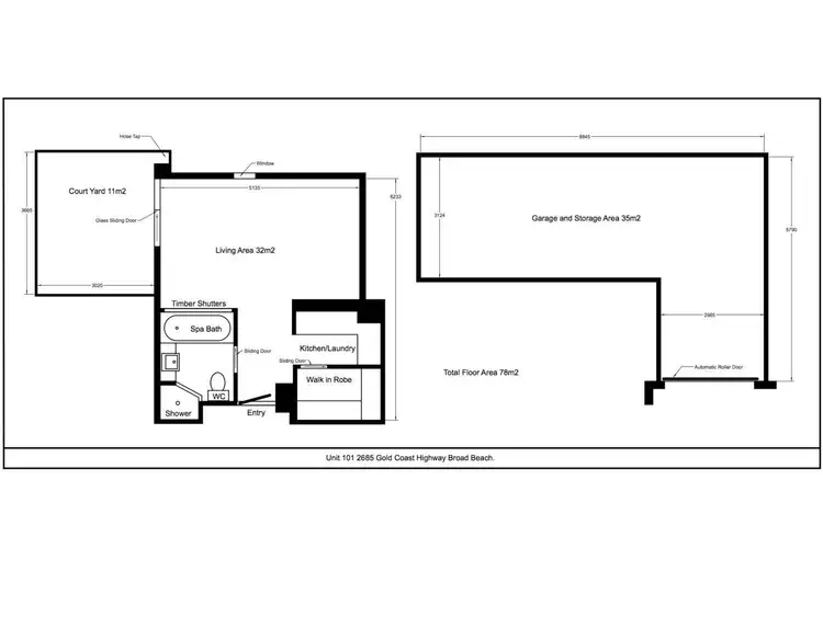 Floorplan of Homely apartment listing, 2685 Gold Coast Highway, Broadbeach QLD 4218