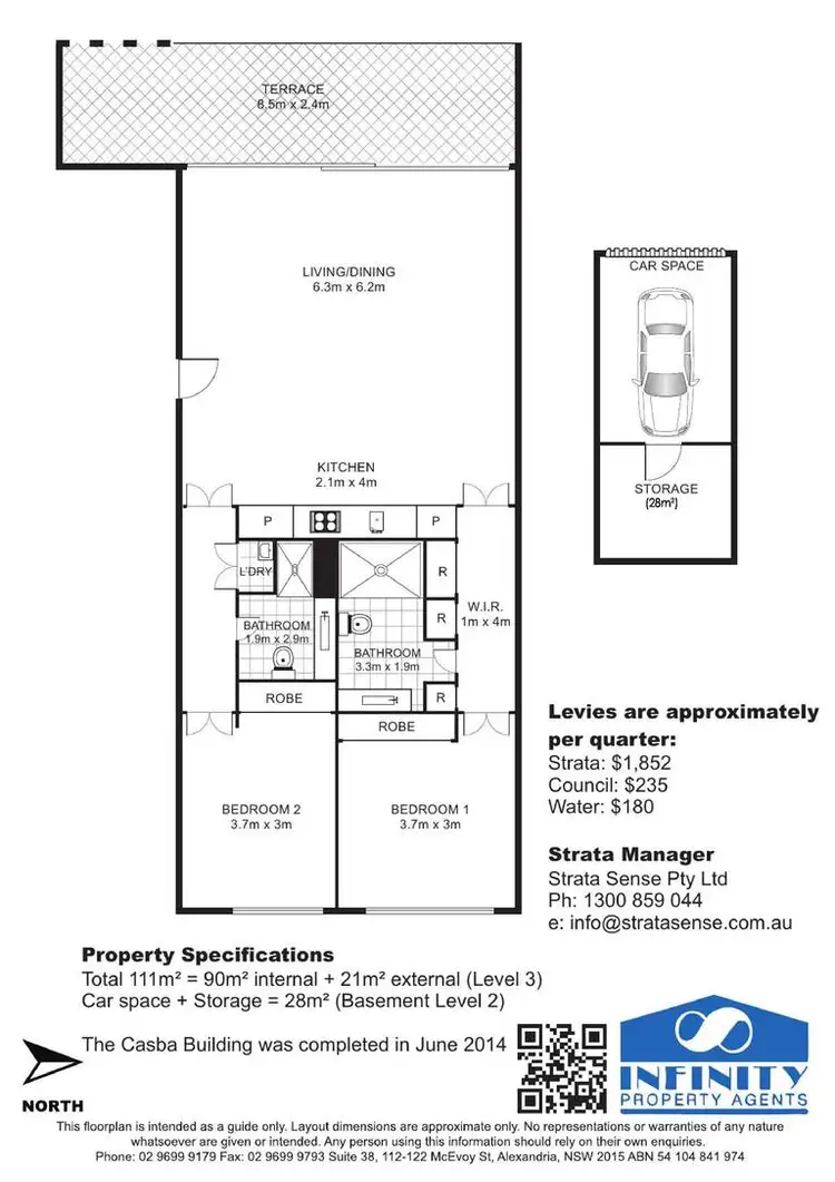 Floorplan of Homely apartment listing, 206/18 Danks Street, Waterloo NSW 2017