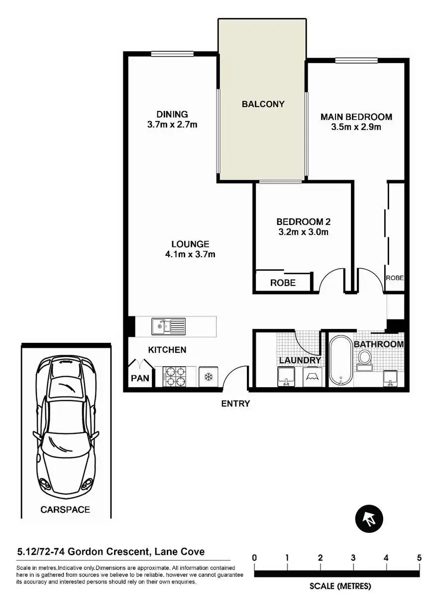 Floorplan of Homely apartment listing, Unit 38/72 Gordon Crescent, Lane Cove NSW 2066