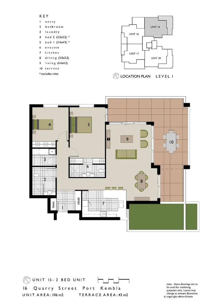 Floorplan of Homely apartment listing, 15/16 Quarry Street, Port Kembla NSW 2505