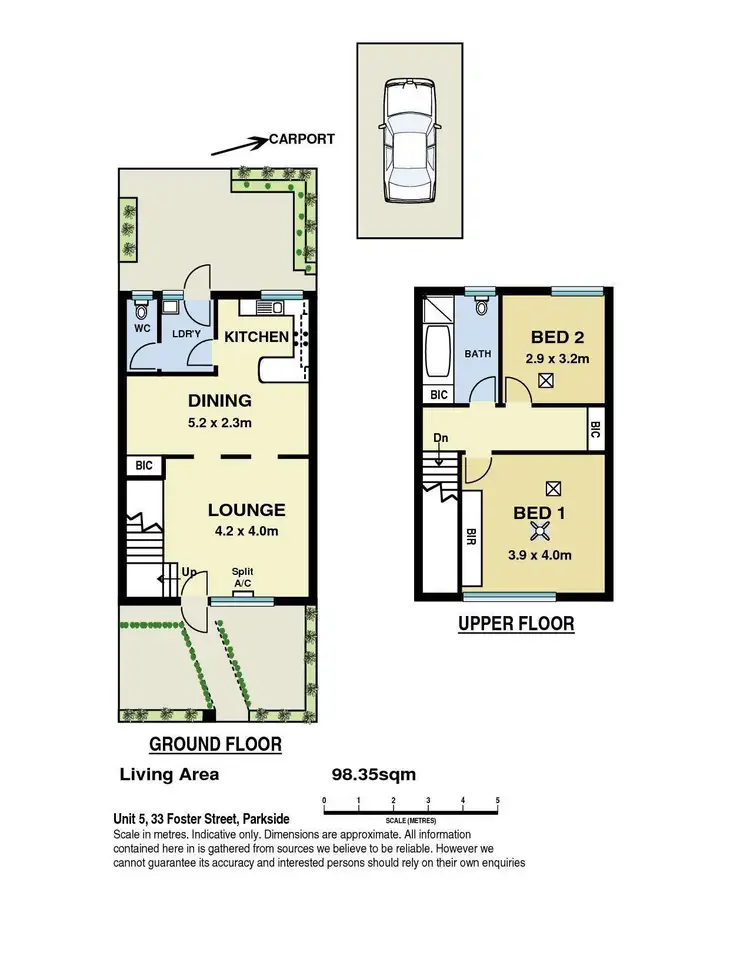 Floorplan of Homely townhouse listing, 5/33 Foster Street, Parkside SA 5063