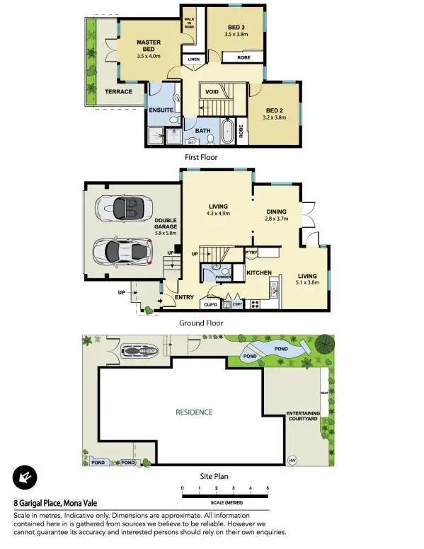 Floorplan of Homely townhouse listing, 8 Garigal Place, Mona Vale NSW 2103