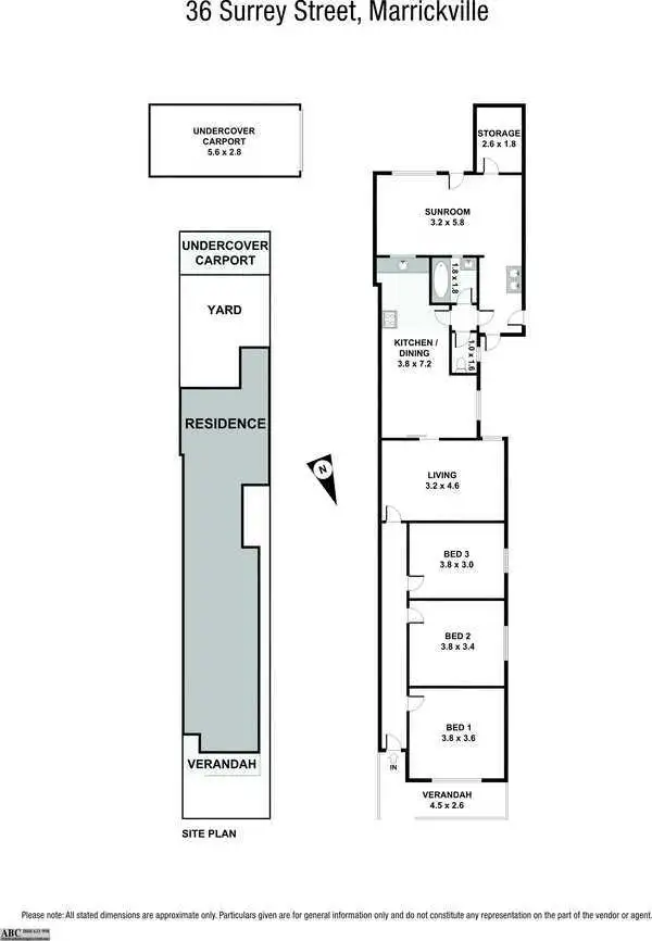 Floorplan of Homely house listing, 36 Surrey Street, Marrickville NSW 2204