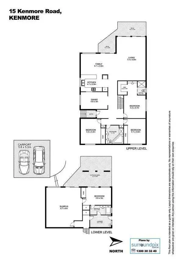Floorplan of Homely house listing, 15 Kenmore Road, Kenmore QLD 4069