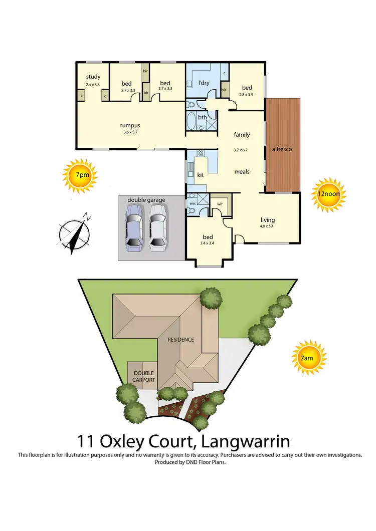 Floorplan of Homely house listing, 11 Oxley Court, Langwarrin VIC 3910