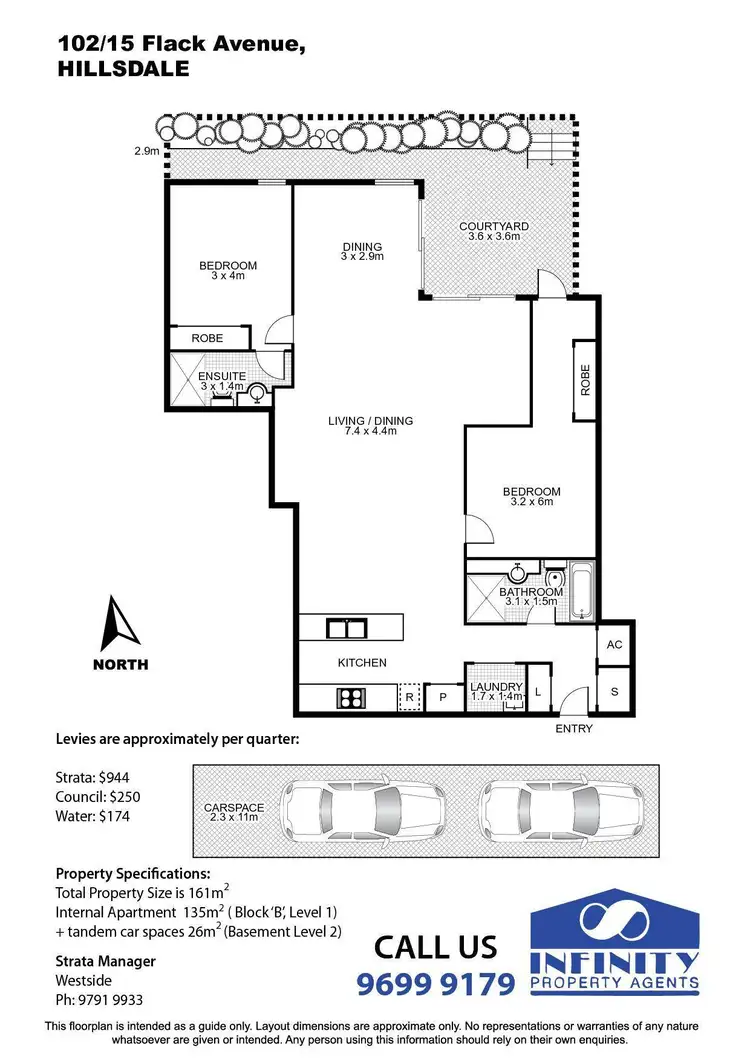 Floorplan of Homely apartment listing, 102/15 Flack Avenue, Hillsdale NSW 2036