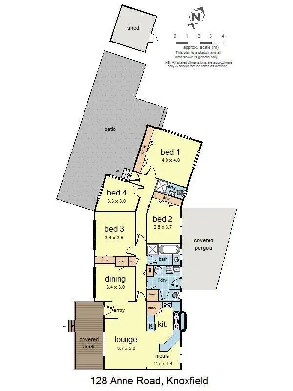 Floorplan of Homely house listing, 128 Anne Road, Knoxfield VIC 3180
