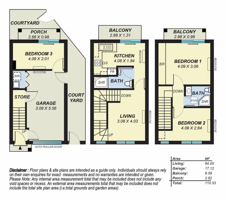 Floorplan of Homely townhouse listing, 20/10 Darby Lane, Mawson Lakes SA 5095