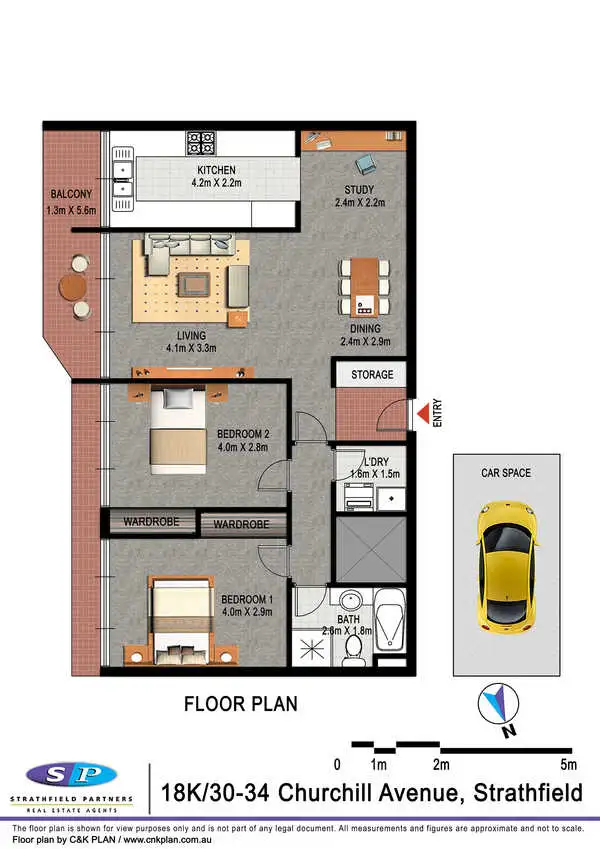 Floorplan of Homely apartment listing, 18K/30 Churchill Avenue, Strathfield NSW 2135