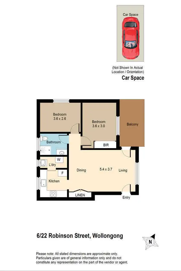 Floorplan of Homely unit listing, 6/22 Robinson Street, Wollongong NSW 2500