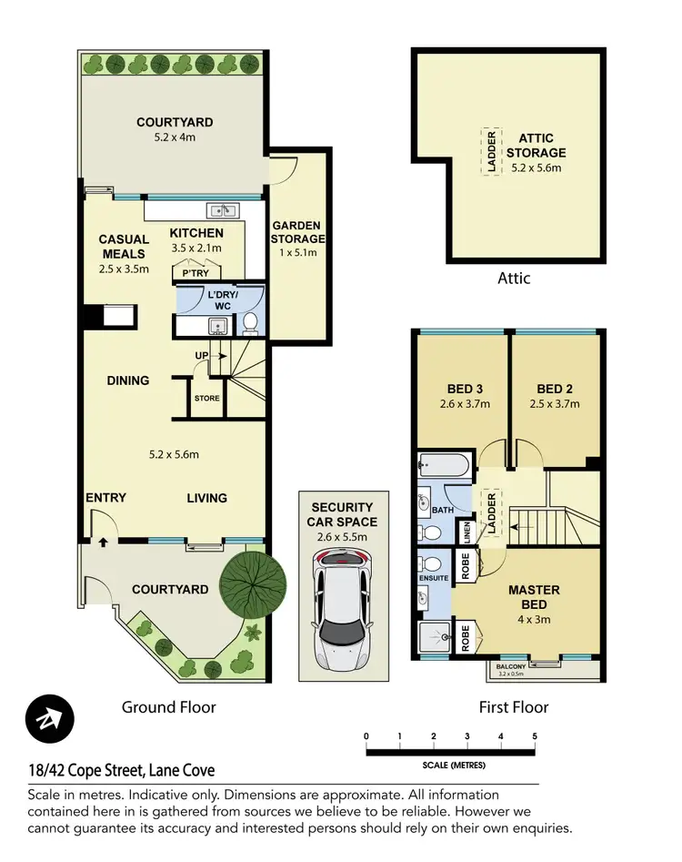 Floorplan of Homely townhouse listing, 18/42 Cope Street, Lane Cove NSW 2066