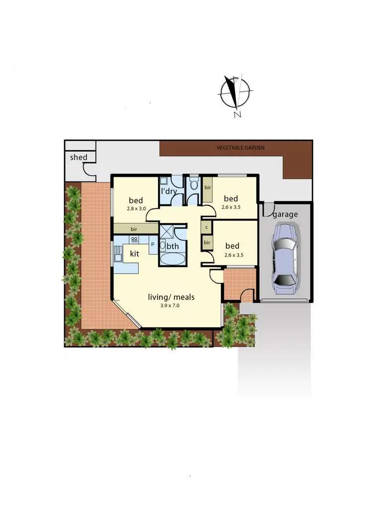 Floorplan of Homely unit listing, 3/12 Edith Street, Dandenong VIC 3175
