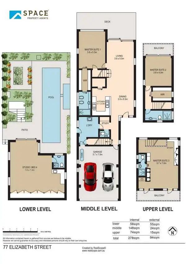 Floorplan of Homely house listing, 77 Elizabeth Street, Paddington QLD 4064
