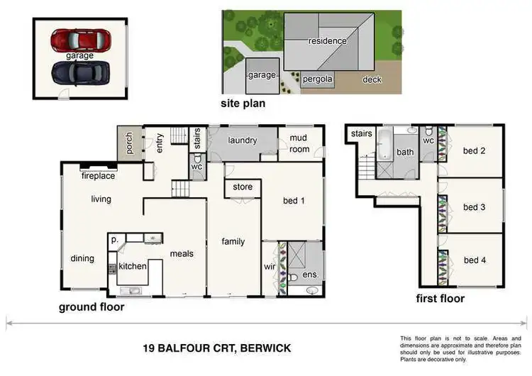 Floorplan of Homely house listing, 19 Balfour Court, Berwick VIC 3806