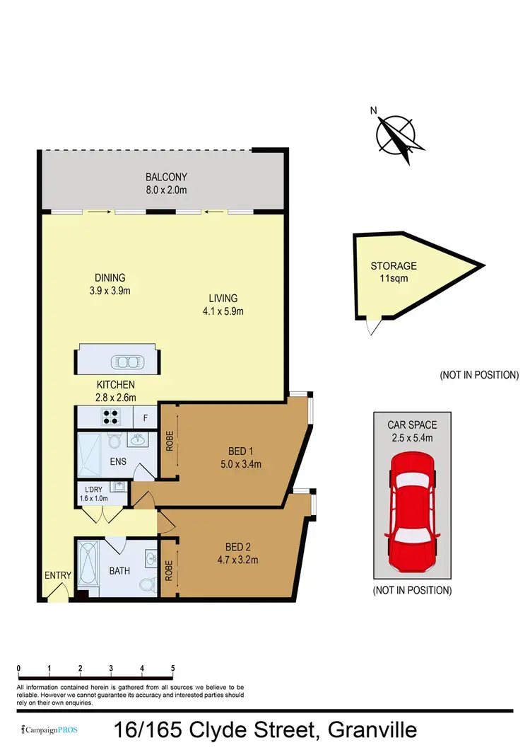 Floorplan of Homely unit listing, 16/165 Clyde Street, Granville NSW 2142