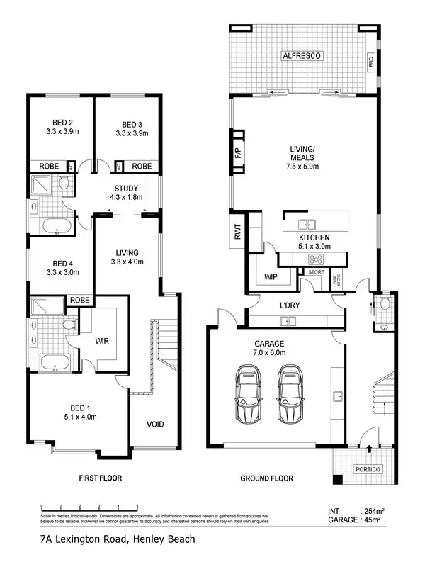 Floorplan of Homely house listing, 7A Lexington Road, Henley Beach South SA 5022