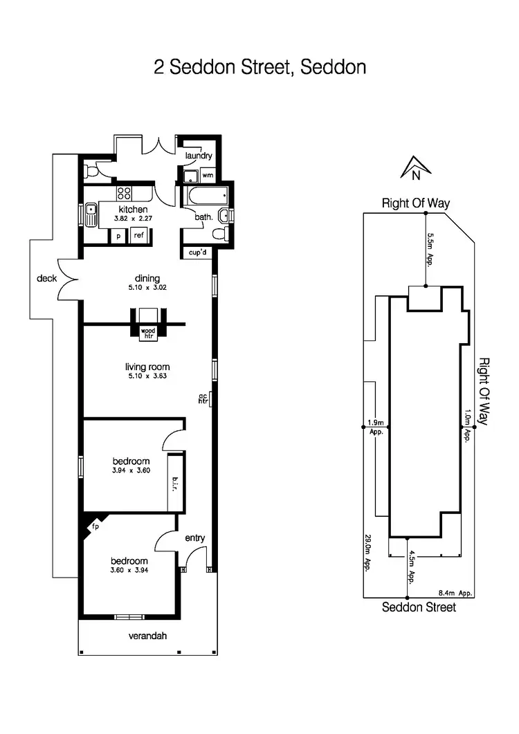 Floorplan of Homely house listing, 2 Seddon Street, Seddon VIC 3011