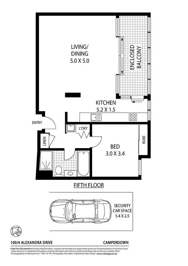 Floorplan of Homely apartment listing, 100/4 Alexandra Drive, Camperdown NSW 2050