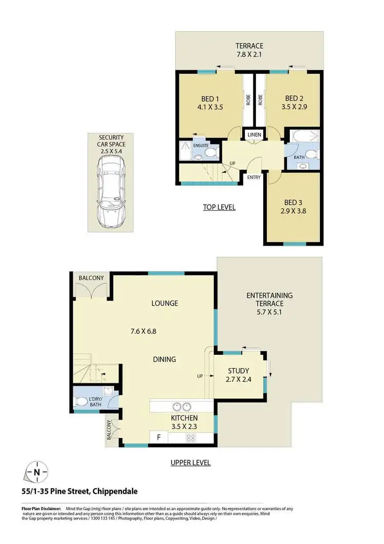 Floorplan of Homely apartment listing, 55/1-35 Pine Street, Chippendale NSW 2008