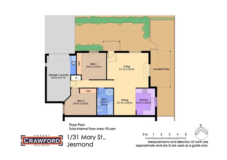 Floorplan of Homely unit listing, 1/31 Mary Street, Jesmond NSW 2299