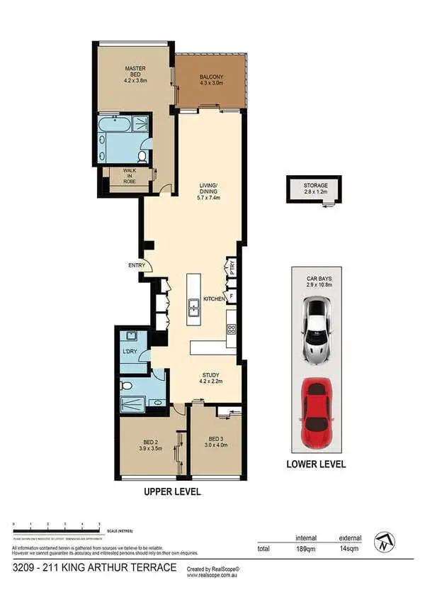 Floorplan of Homely apartment listing, 3209/211 King Arthur Terrace, Tennyson QLD 4105