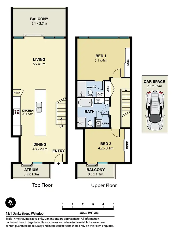 Floorplan of Homely apartment listing, 13/1 Danks Street, Waterloo NSW 2017