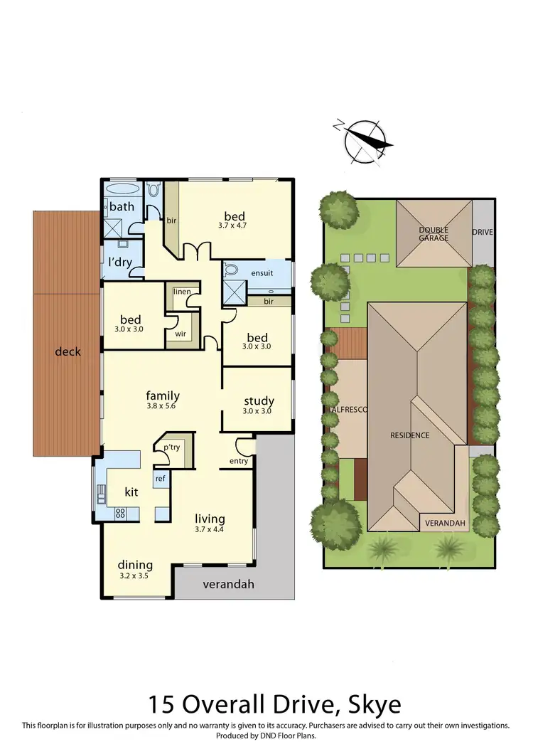 Floorplan of Homely house listing, 15 Overall Drive, Skye VIC 3977