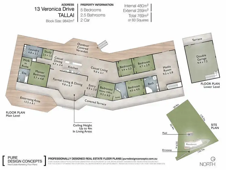 Floorplan of Homely house listing, 13 Veronica Drive, Tallai QLD 4213