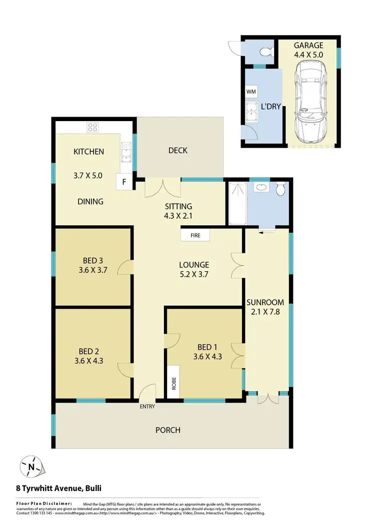 Floorplan of Homely house listing, 8 Tyrwhitt Avenue, Bulli NSW 2516