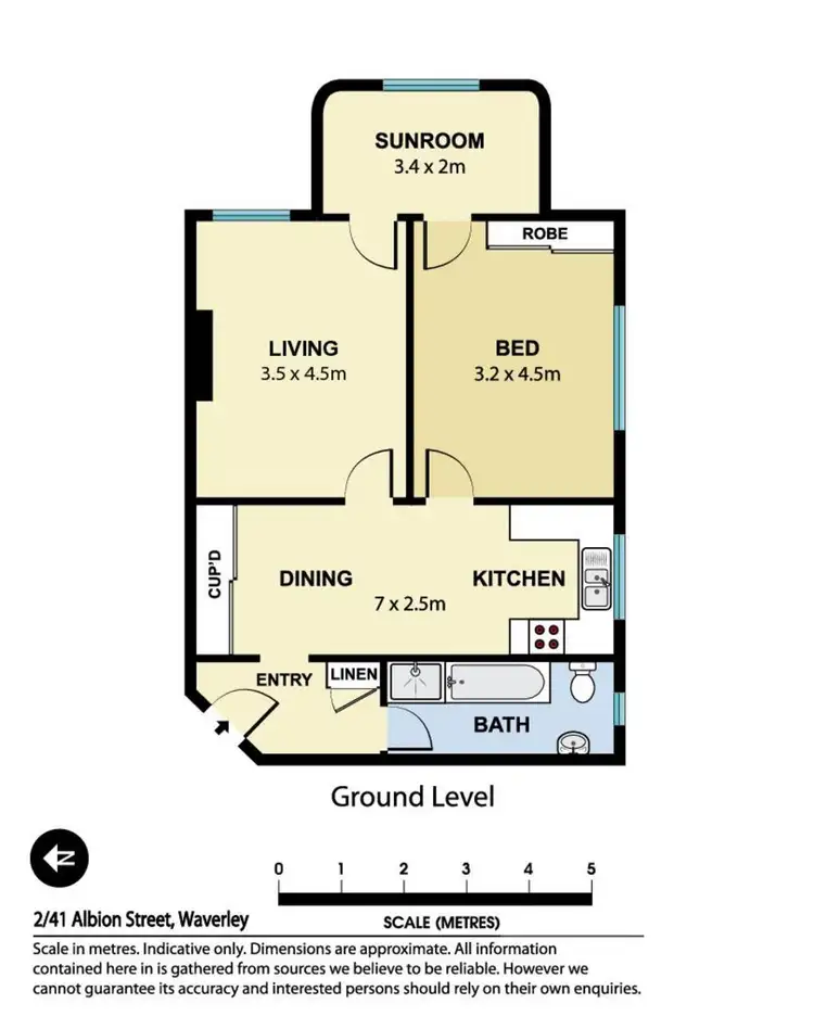 Floorplan of Homely apartment listing, Unit 2/41 Albion Street, Waverley NSW 2024