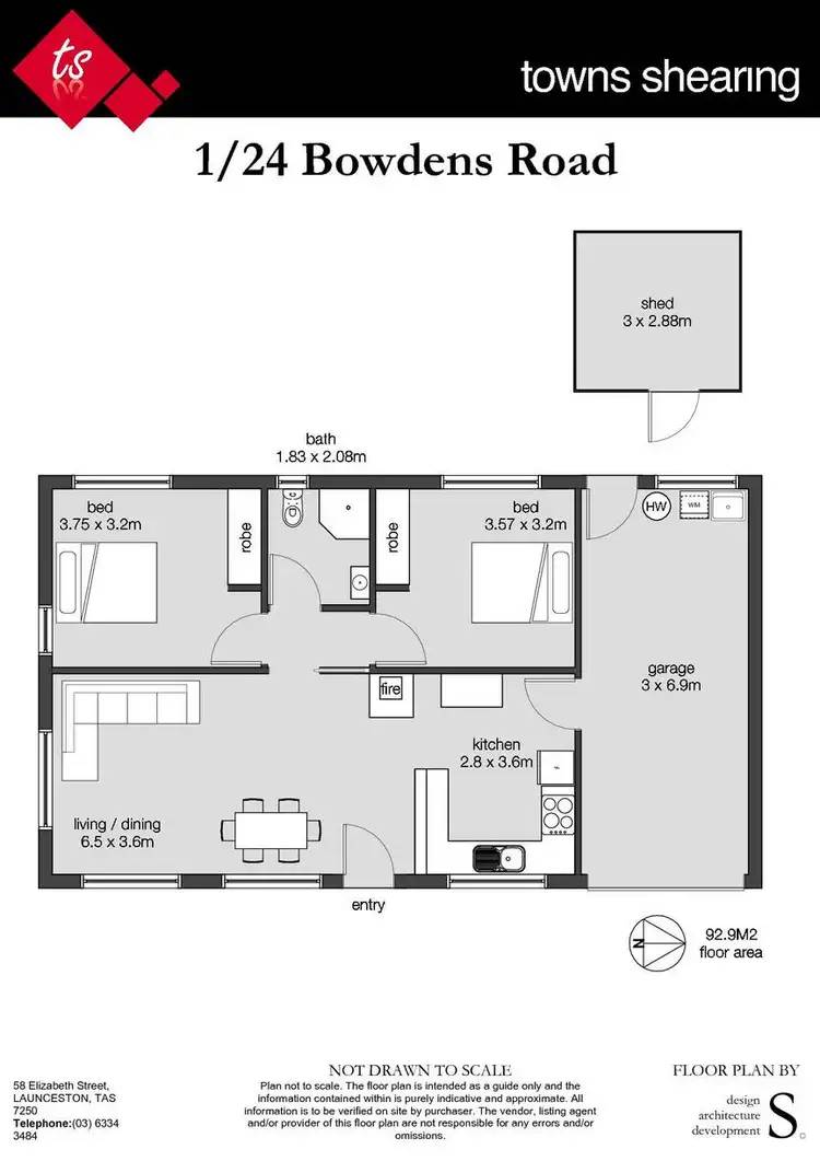 Floorplan of Homely unit listing, 1/24 Bowdens Road, Hadspen TAS 7290