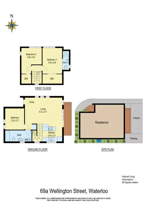 Floorplan of Homely house listing, 69a Wellington Street, Waterloo NSW 2017