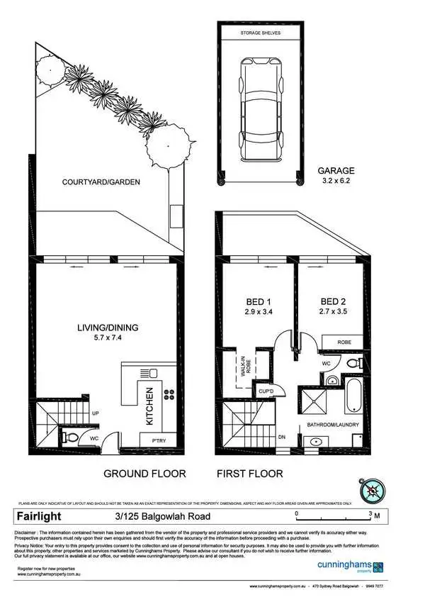 Floorplan of Homely townhouse listing, 3/125 Balgowlah Road, Fairlight NSW 2094