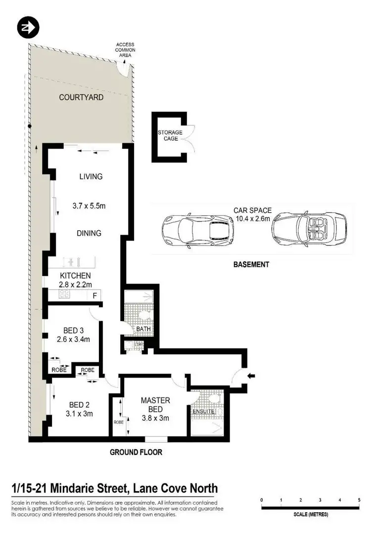 Floorplan of Homely apartment listing, 1/15-21 Mindarie Street, Lane Cove NSW 2066