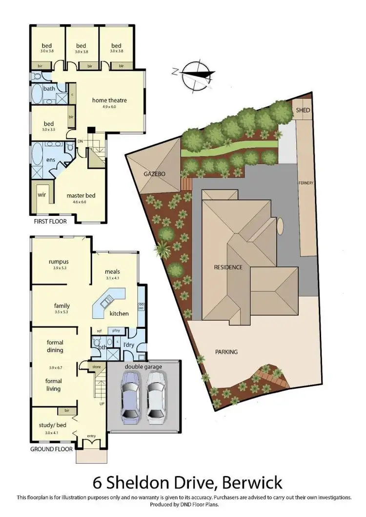 Floorplan of Homely house listing, 6 Sheldon Drive, Berwick VIC 3806
