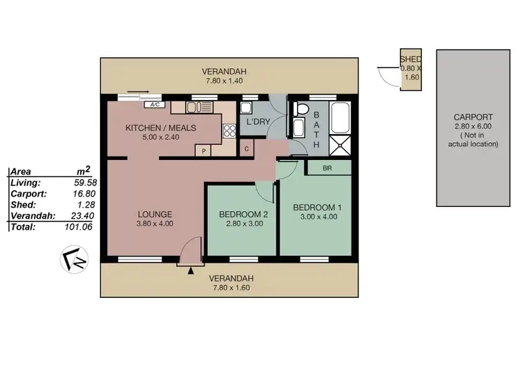 Floorplan of Homely house listing, 2/7 John Street, Woodside SA 5244