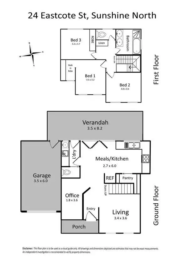 Floorplan of Homely house listing, 24 Eastcote Street, Sunshine North VIC 3020