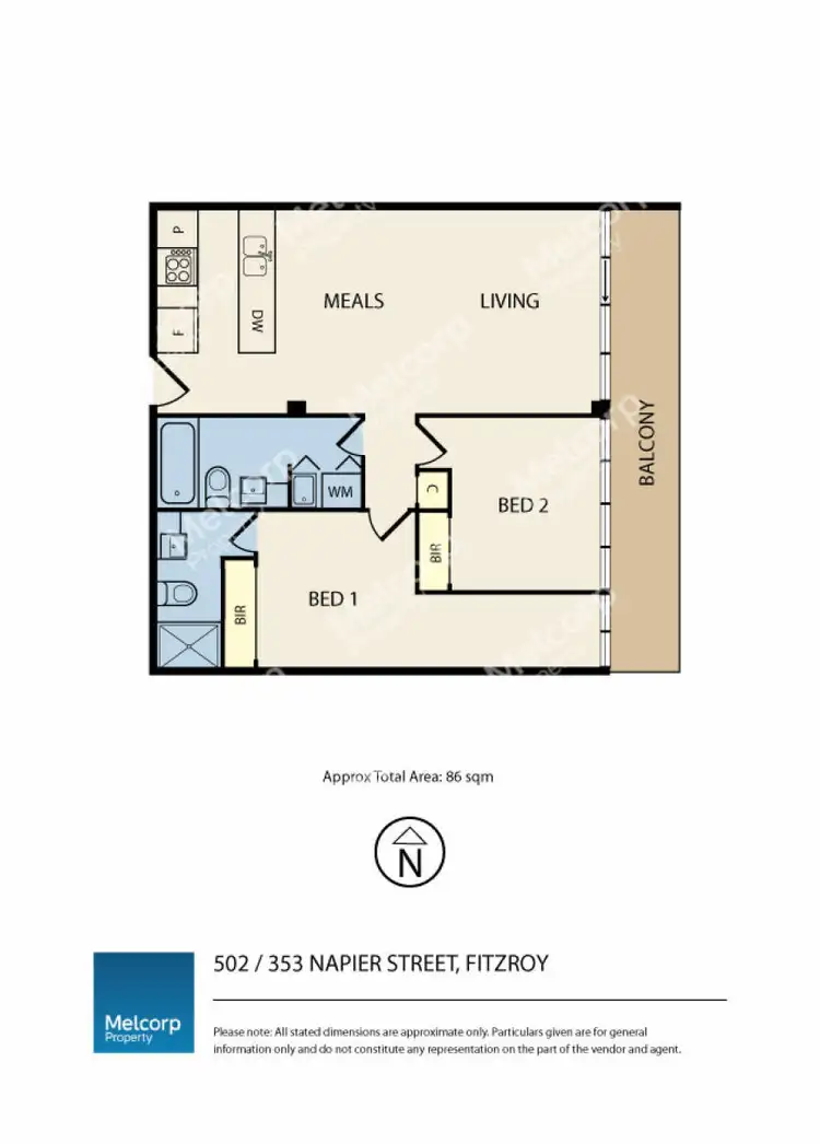 Floorplan of Homely apartment listing, 502/353 Napier Street, Fitzroy VIC 3065
