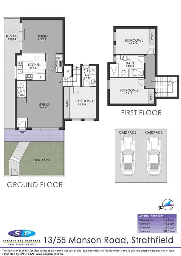 Floorplan of Homely townhouse listing, 13/55 Manson Road, Strathfield NSW 2135