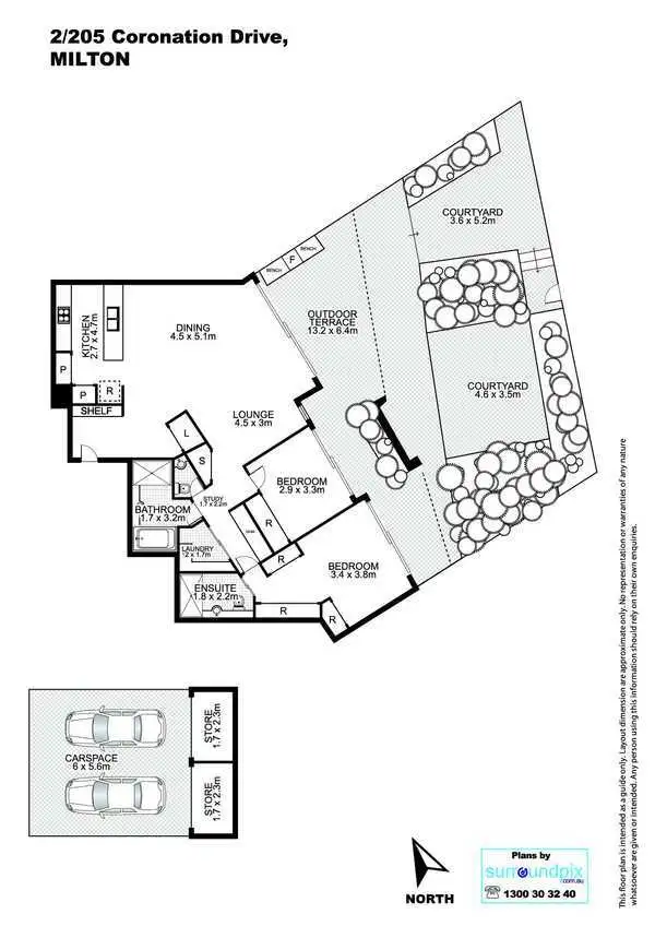 Floorplan of Homely apartment listing, 2/205 Coronation Drive, Milton QLD 4064