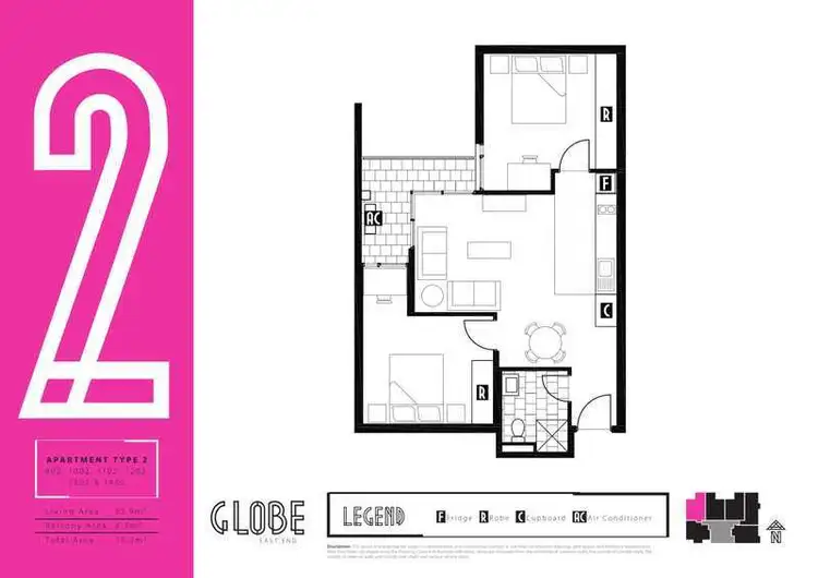 Floorplan of Homely apartment listing, Level 10/1002/15 Synagogue Place, Adelaide SA 5000