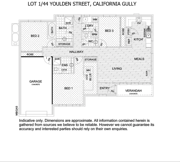 Floorplan of Homely house listing, 44 Youlden Street, California Gully VIC 3556