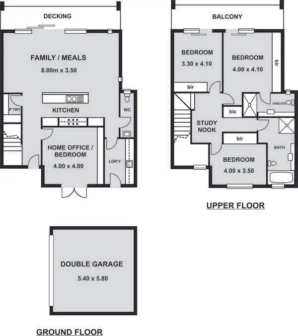 Floorplan of Homely townhouse listing, 2/41 Douglas Drive, Mawson Lakes SA 5095