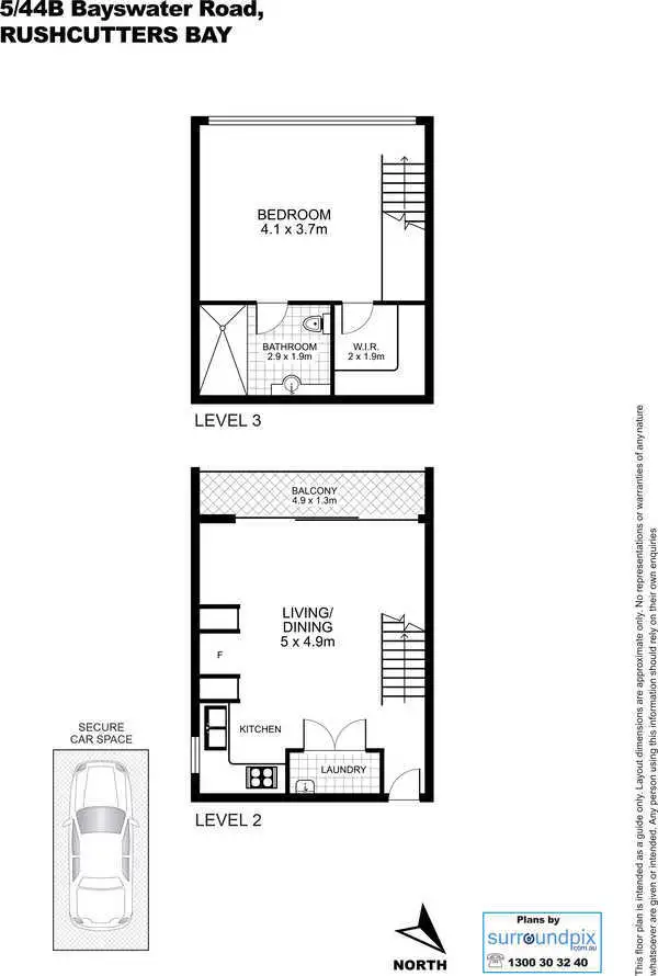 Floorplan of Homely apartment listing, 5/44B Bayswater Road, Rushcutters Bay NSW 2011