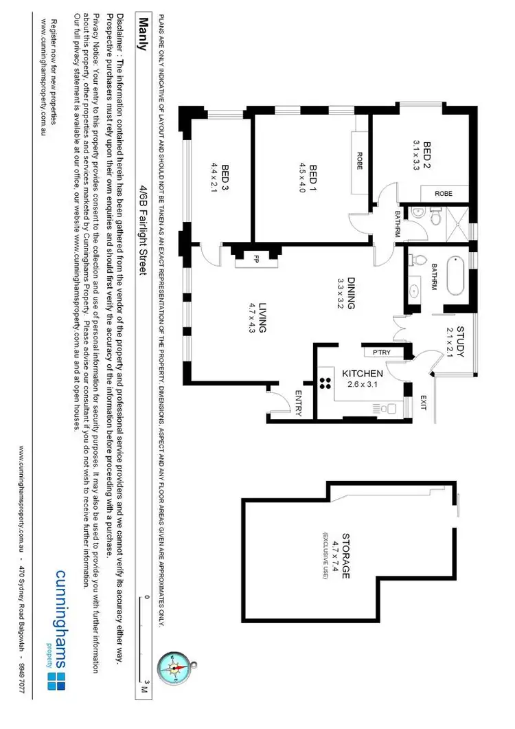 Floorplan of Homely unit listing, 4/6b Fairlight Street, Manly NSW 2095