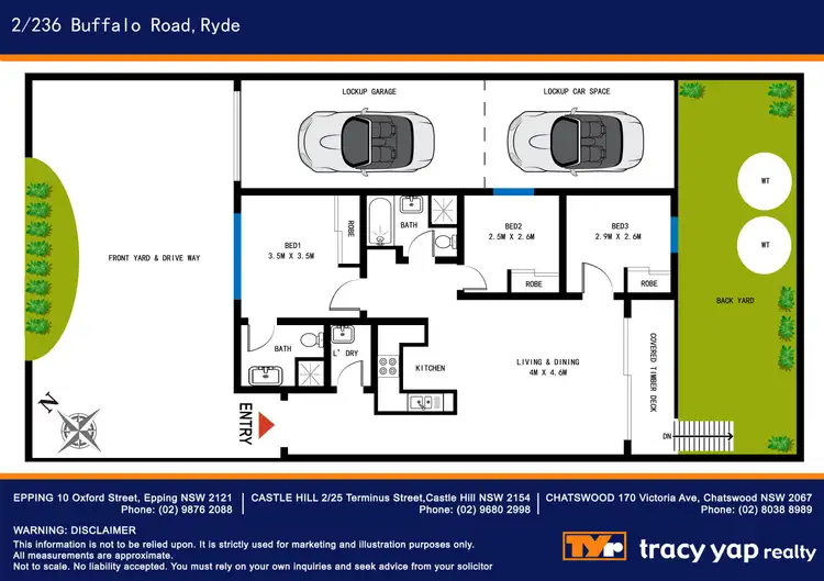 Floorplan of Homely villa listing, 2/236 Buffalo Road, Ryde NSW 2112