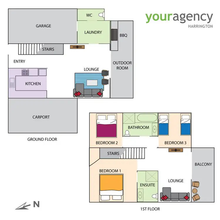 Floorplan of Homely townhouse listing, 1/41 Beach Street, Harrington NSW 2427